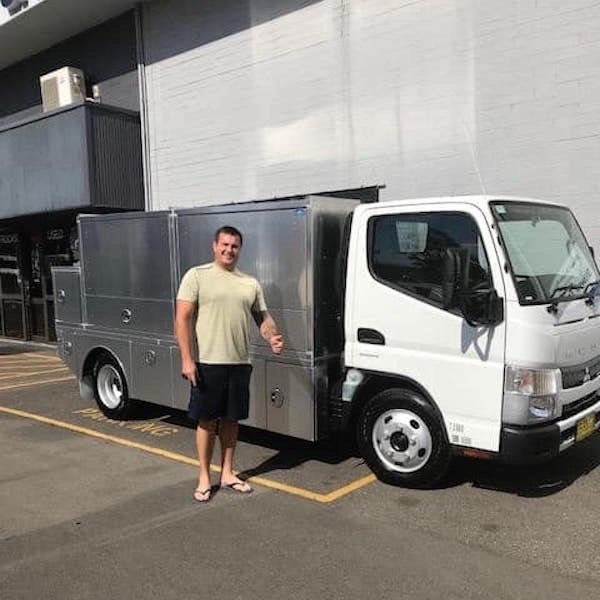 with his new “Low Rider” Fuso Canter
